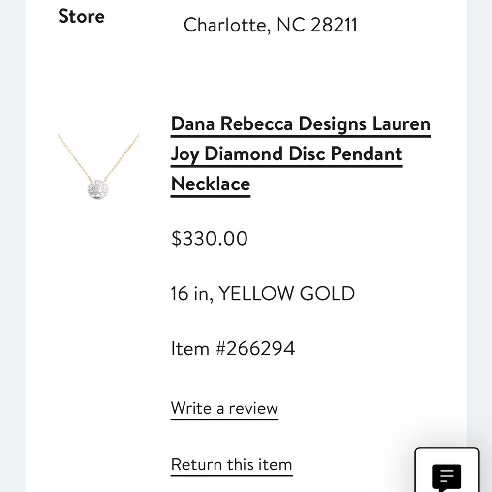 Dana Rebecca Designs Gold and Silver Diamond Disc Necklace - Picture 2 of 11